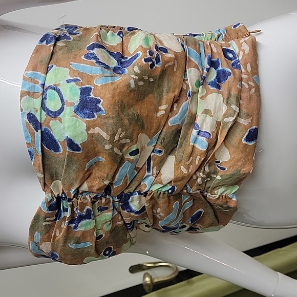 Wilfred Linen strapless Fatale Top Aritzia Sizs 10 - Picture 2 of 9